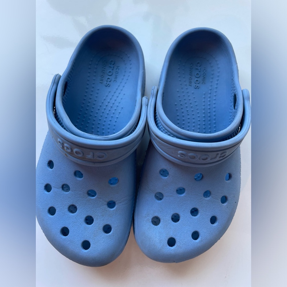 Childrens light blue Crocs